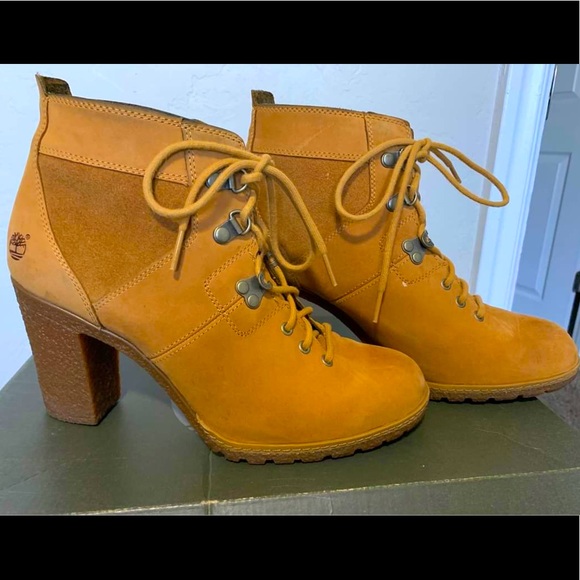 timberland chunky heel boots